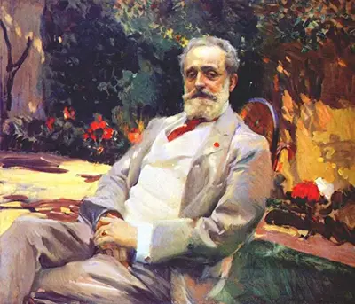 Raimundo de Madrazo in his Paris Garden Joaquin Sorolla